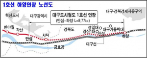 오늘 대구도시철도 1호선 하양 연장사업 양해 각서 