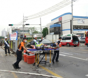 도시철도1호선 공사현장, 재난 대피훈련 실시 