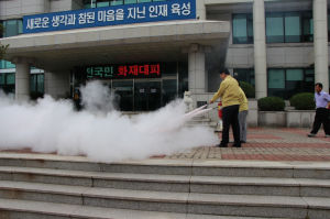 경주교육지원청, 화재 대비 소방훈련 실시