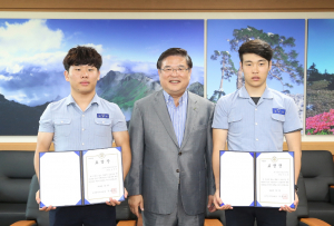 대구동부공고 이수민·박재욱군 대구교육감 표창 수여