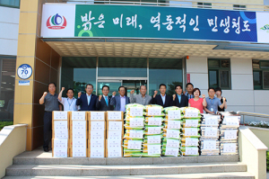 청도풍각면분회 노인회장, 경로당 후원물품 기탁