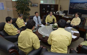 이영우 경북도교육감, 기계 지역 휴업 학교 현장 방문