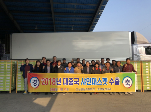 상주포도 ‘샤인머스켓’ 중국 첫 수출 백화점 입점