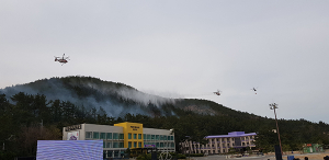 경북도, 산불 진화 합동 시범 훈련 전개