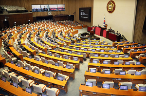 국회, 예산처리 법정시한 넘기고 반쪽 본회의…정부안 상정