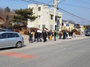 봉화군 상운면 의용소방대 산불예방 홍보캠페인 전개