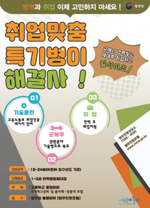 대구경북지방병무청, 취업맞춤특기병 확대 시행