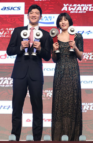 정지석·이재영, 프로배구 정규리그 남녀 MVP 영예 
