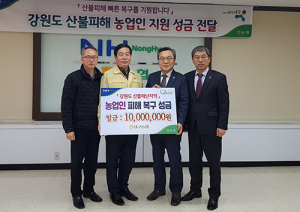 대구농협, 피해복구성금 농협강원지역본부에 전달