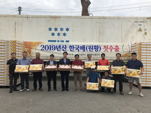 상주 원황배 캐나다 첫 수출길에 오르다