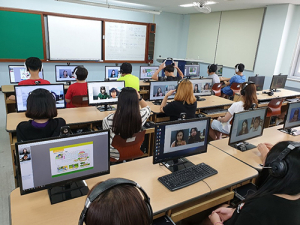 외국인과 영어로 말하기 자신 있어요!…해서초, 1대1 화상교육 ‘큰 호응’