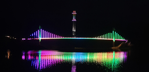 김천부항댐 출렁다리 야간 개방