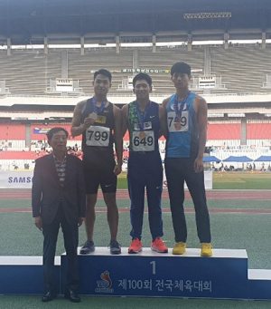 전국체전 남자 일반부 100m 이규형 은메달