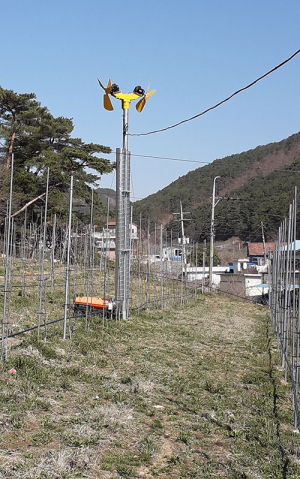 영덕군 농기센터, 방상팬 냉해 방지 효과 톡톡
