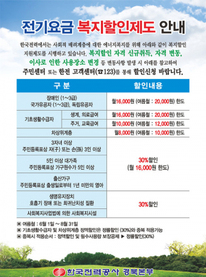 한전 경북본부 ‘찾아가는 복지할인 발굴 서비스’