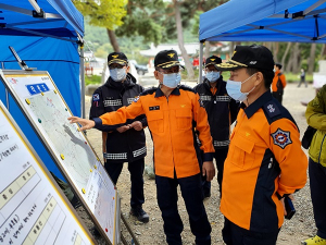 산악안전시설물 소방본부장 직접 현장확인