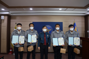 칠곡署, 명절기간 모범 근무자 표창 수여
