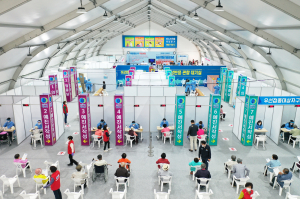 청송, 백신 접종률 상위권 75세 이상 1‧2차 모두 완료