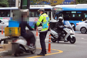 대구경찰청 팀으로 오토바이 특별 단속
