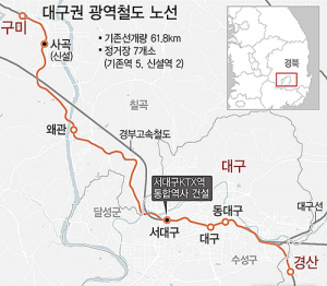 대구권 광역철도 2단계 사전 타당성 연구용역 착수