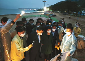 주낙영 경주시장, 양남 수렴항 어촌뉴딜 300사업 현장 점검