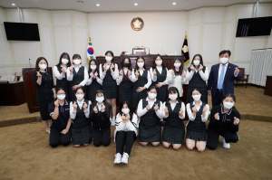 대구 혜화여고 학생, 의회 체험 의사진행 시나리오 임시회 진행