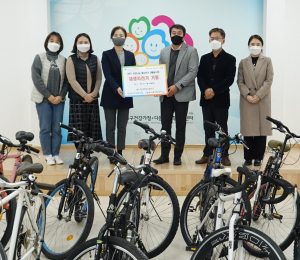  폐자전거 사용가능 자전거 29대 수리 지역 복지관련 센터에 기증 전달