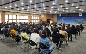중산1지구 내 입주민들 경산시청서 항의 집회