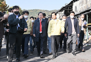 대구시 ‘매천시장 피해복구 총력’…임시 경매장·점포 설치