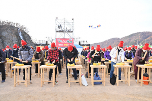 청송사과축제 황금빛 물결 구름인파 북적
