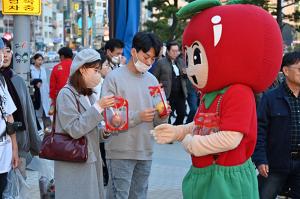 청송사과, 부산 시민 입맛 사로잡아