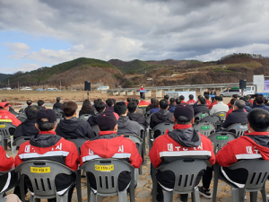 경북도, 산불진화 합동 시범훈련 실시
