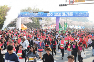 4년 만에 열린 경주벚꽃마라톤 1만여 참가자 물결