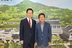 남한권 울릉군수, 교육감 만나 학교복합시설 지원 등 건의