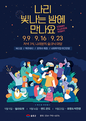 울릉군, 야간관광상품 ‘나리 빛나는 밤에 만나요’