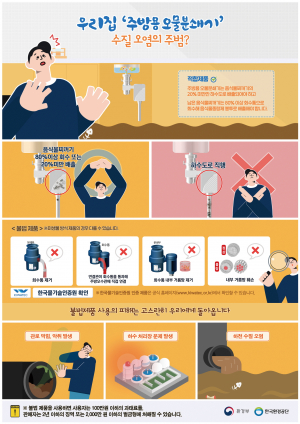 청송군, 불법 주방용 오물분쇄기 사용 근절  회수통,거름망 제거해 하수도 배출 금지 홍보