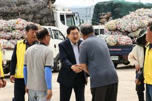 주낙영, 농촌지도자연합회 농약빈병 수거현장 찾아 격려