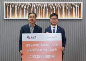 월드비전, 영양군 기부