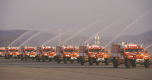 다목적산불진화차량 시연