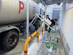 울릉군, 대규모 저장탱크 첫 가스 충전실시