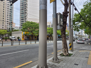 대구 북구, 불법 광고물 부착방지제 도포