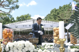 경주 충혼탑서 현충일 추념식… 순국선열 희생정신 기려